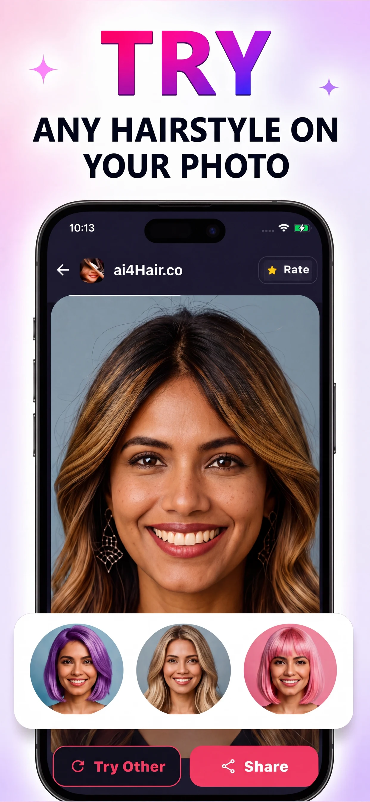Try Hairstyles-AI Change Color screenshot